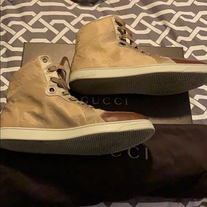 Gucci “high-top canvas” shoes